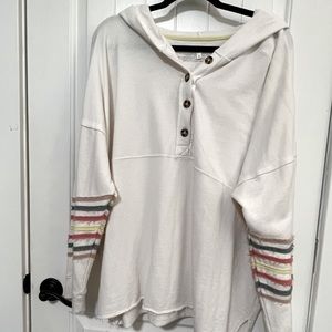 Maurices Plus size Raw hem hooded pullover